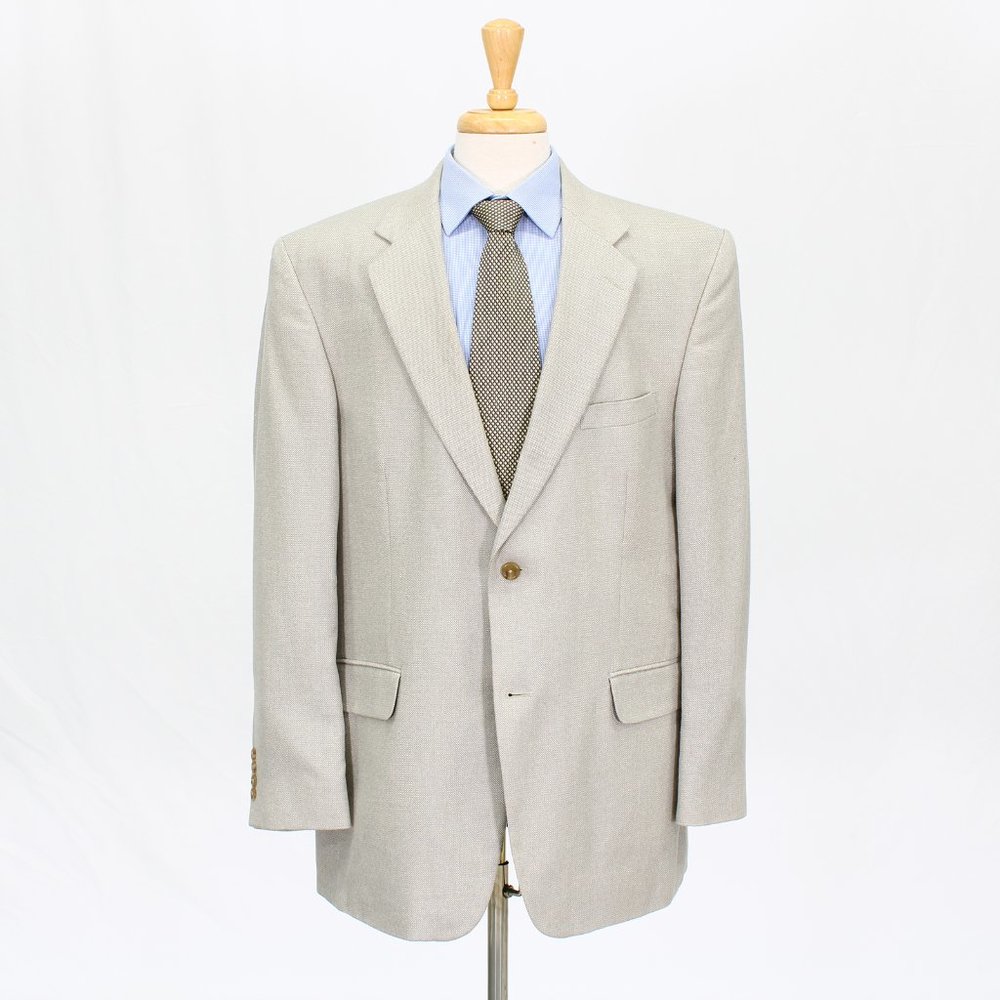 Lands' End 44L Gray Solid 2-Button Sport Coat Blazer Jacket O266